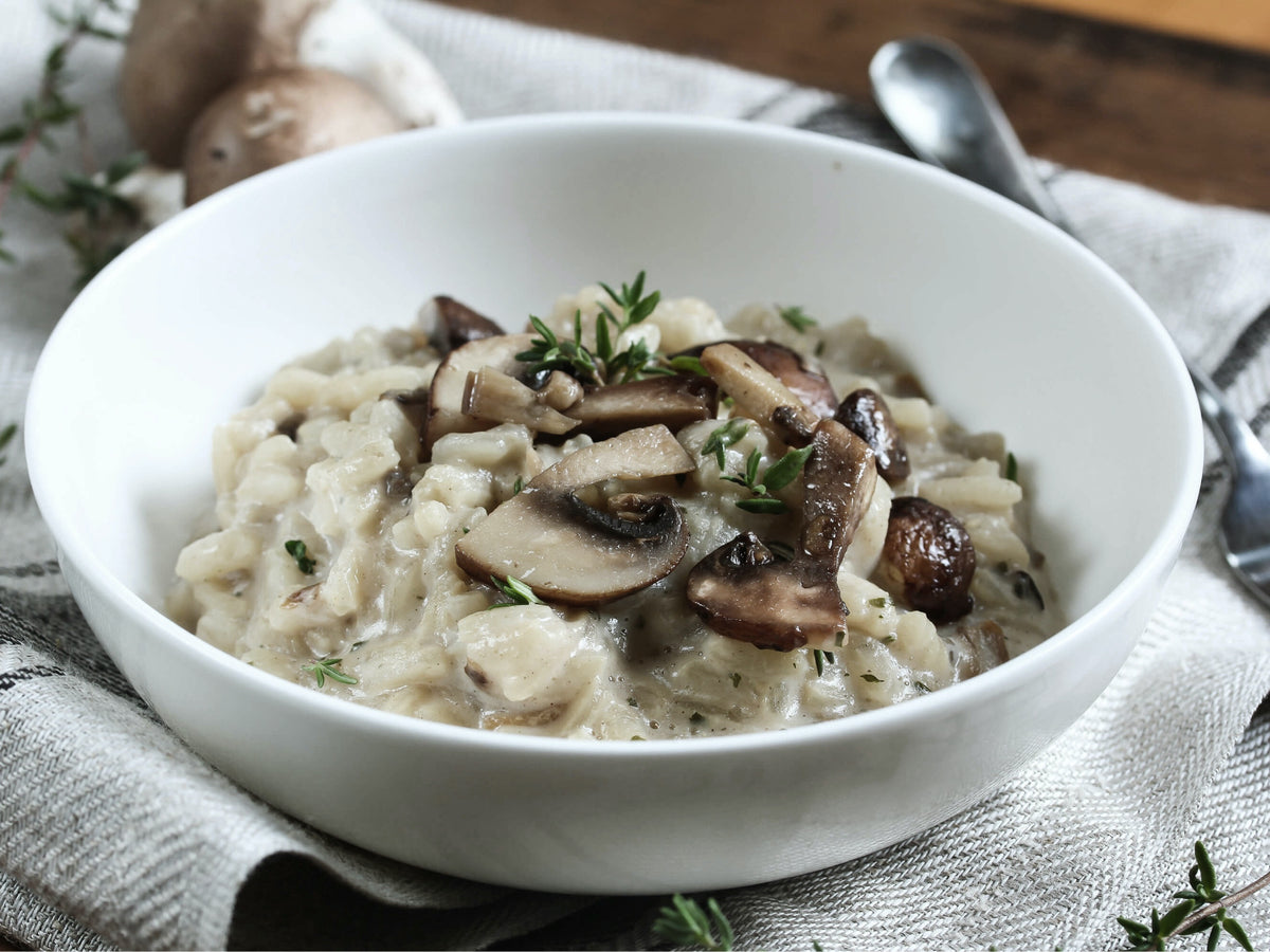 BUCKWHEAT, MUSHROOM + CHESTNUT RISOTTO